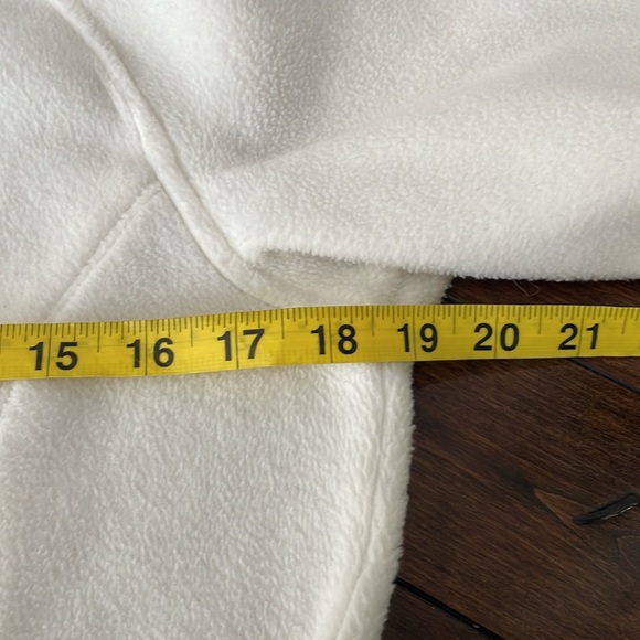 Columbia full zip hooded fleece jacket Cream Womens size M Warm Comfy Neutral - Picture 6 of 12